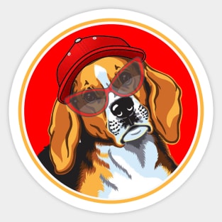 Beagle dogs are cool! Sticker